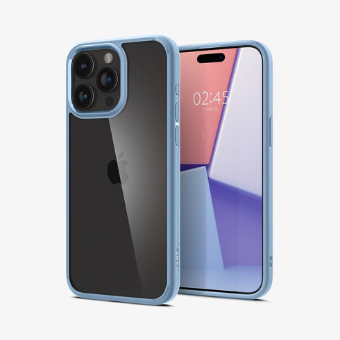 ACS07209 - iPhone 15 Series Ultra Hybrid Case in Natural Titanium showing the back